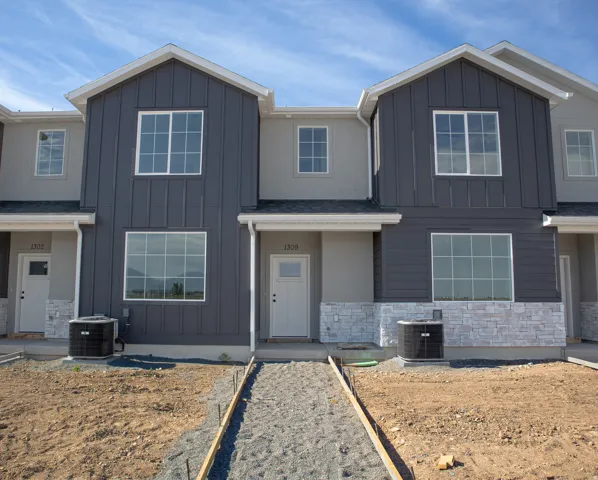 Front of the home. Full landscaping will be put in and maintained.