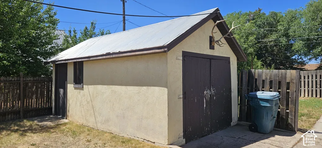 Storage for main home and ADU with a workshop.