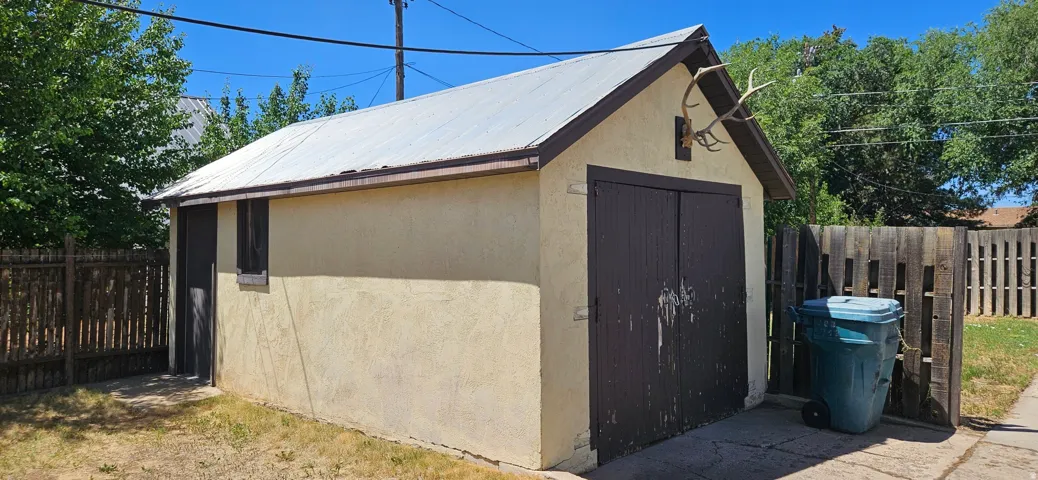 Storage for main home and ADU with a workshop.