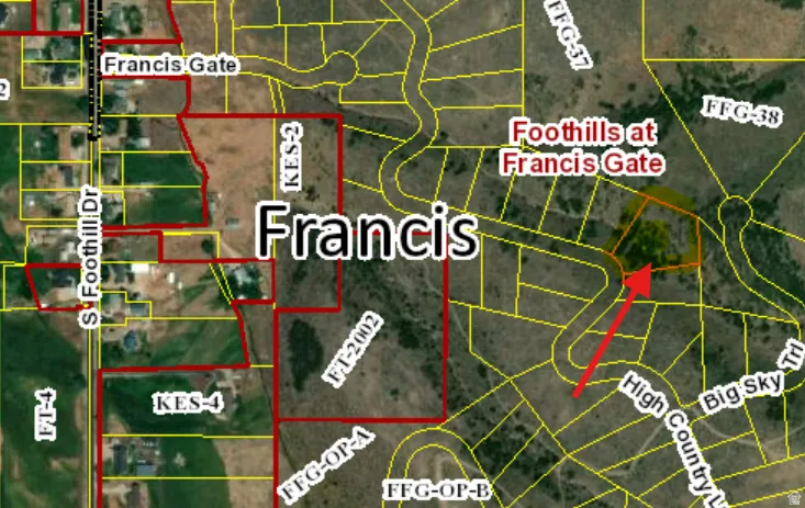 Plat Map. Illustrating the property's location within the Francis Gate area
