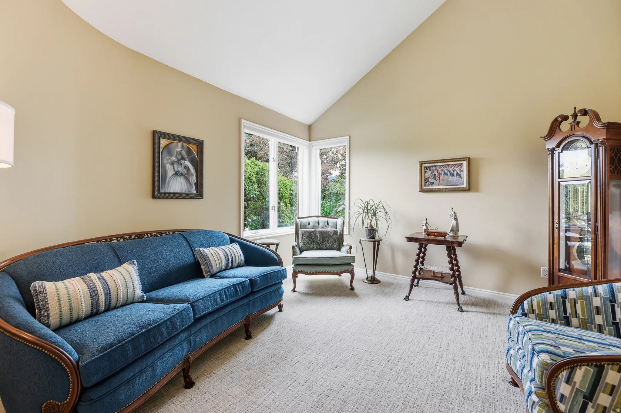 Vaulted ceiling den / sitting room