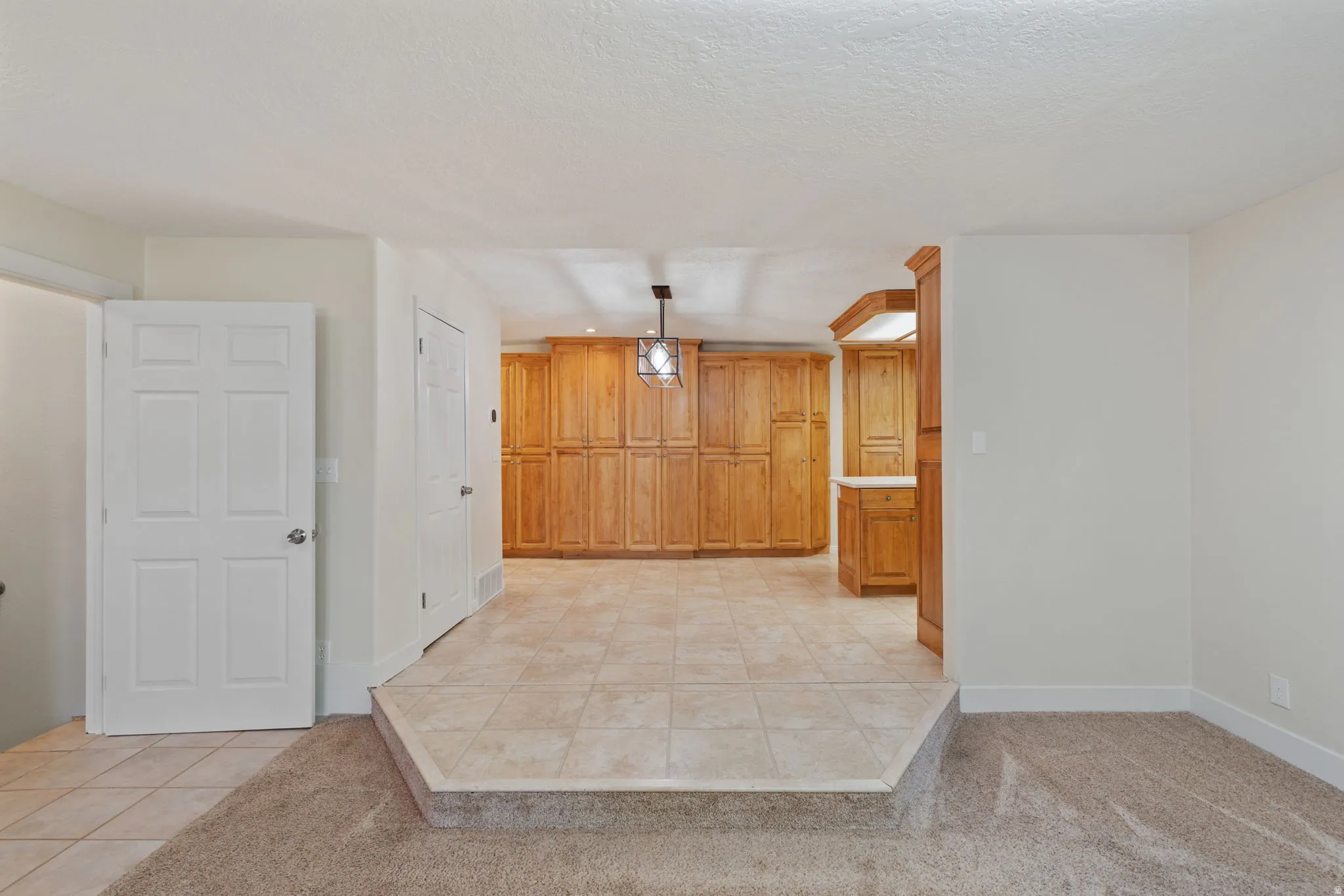 Transition from dining area to family room