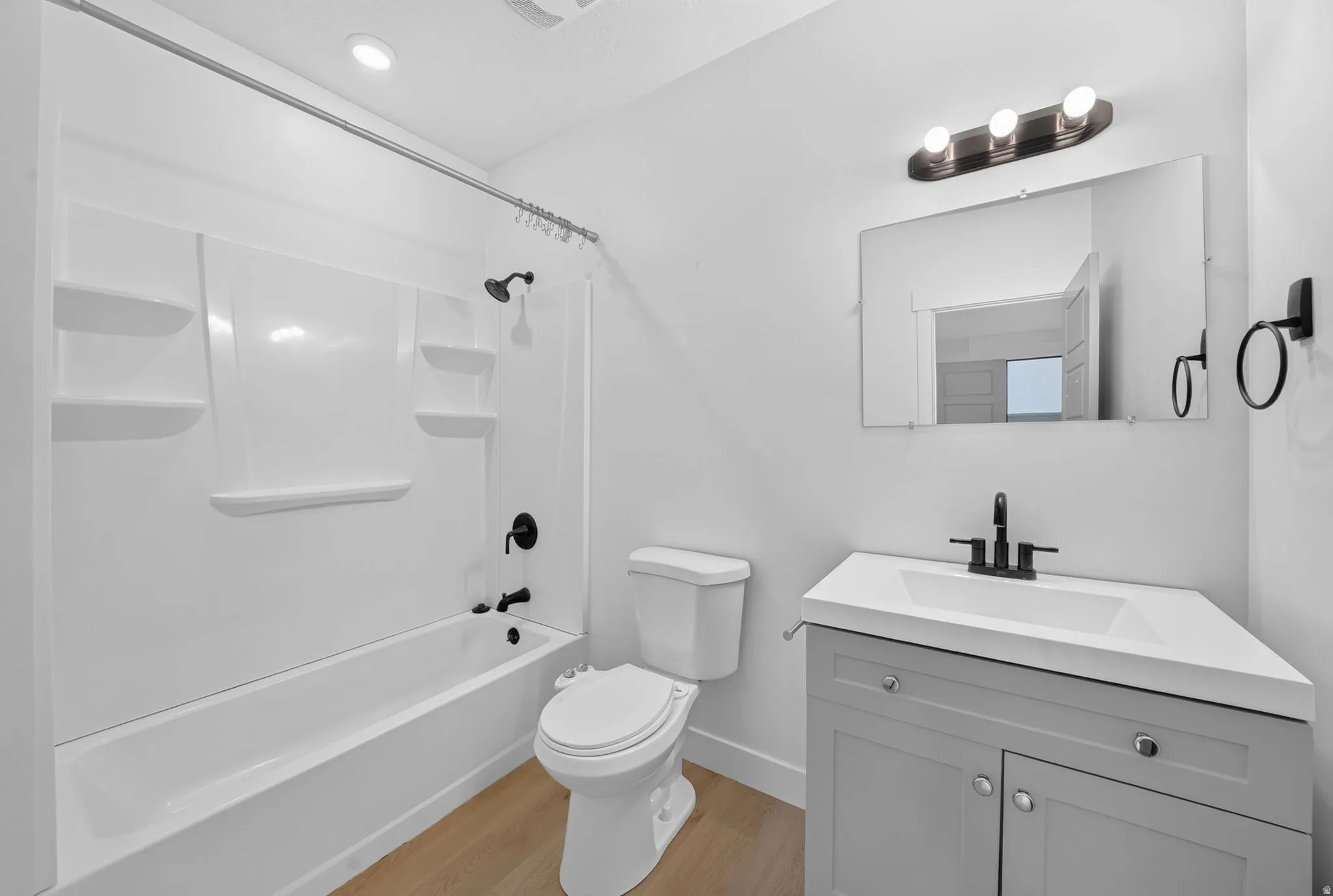 Full bathroom in the basement.