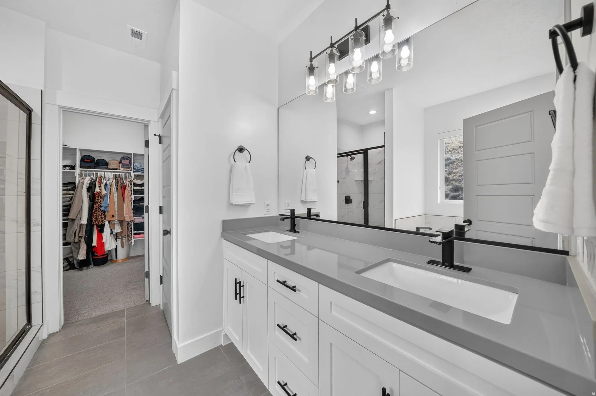 Primary bathroom - double sink vanity