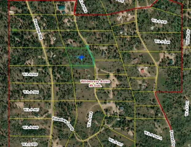 Plat Map. Illustrating property boundaries and parcel identification within Wilderness Acres, #9 Sub