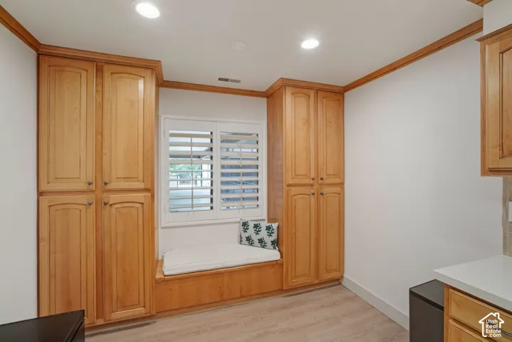 Tons of storage and window seating in the kitchen