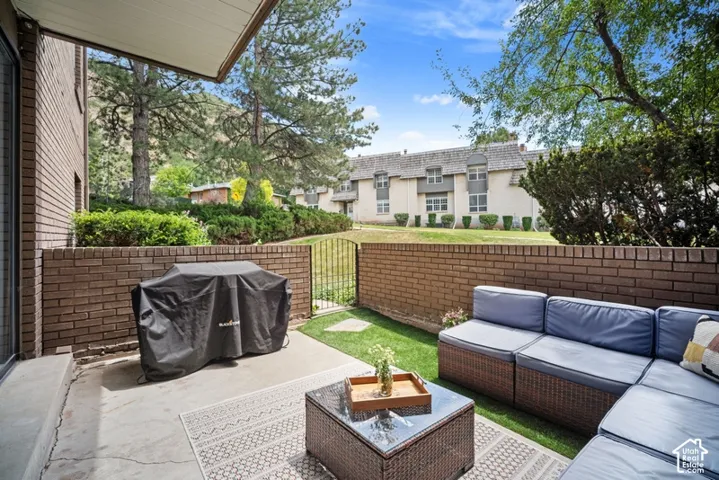 Ground level private patio that walks out featuring gorgeous Emigration views