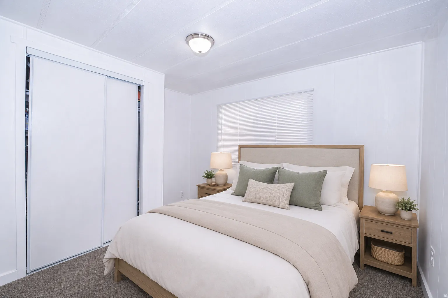 Virtually staged bedroom