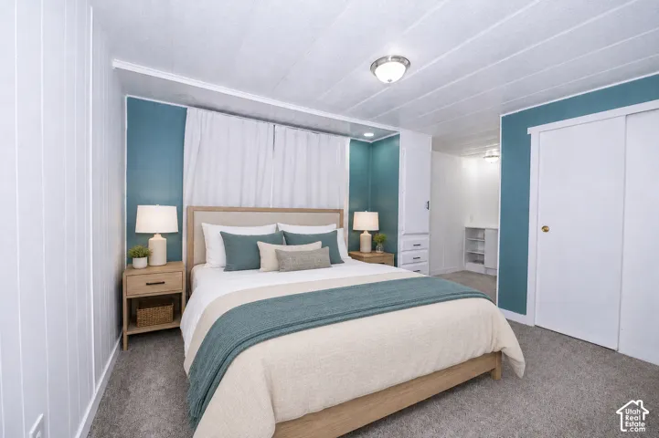 Virtually staged bedroom