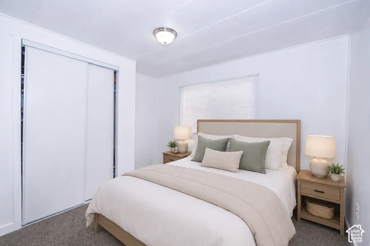 Virtually staged bedroom