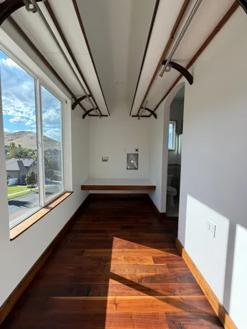 Hardwood-style flooring throughout