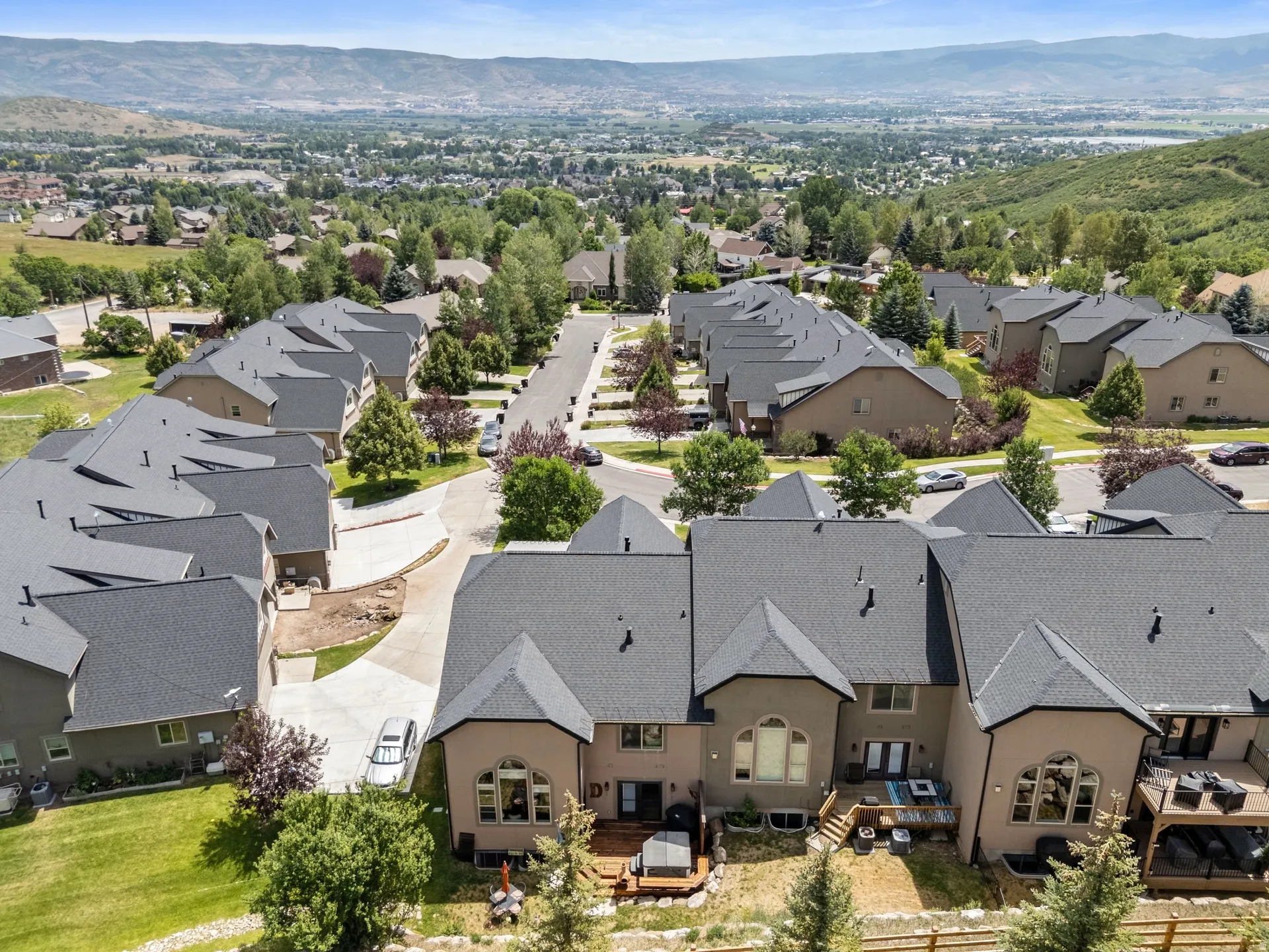 Aerial perspective towards Midway-Heber Valley,