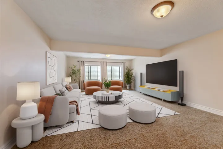 Virtually Staged Family Room