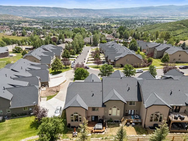 Aerial perspective towards Midway-Heber Valley,