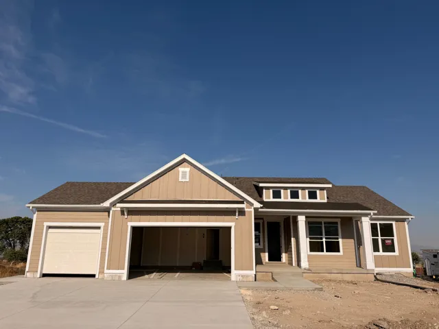 Contemporary single-story residence with a two-car garage
