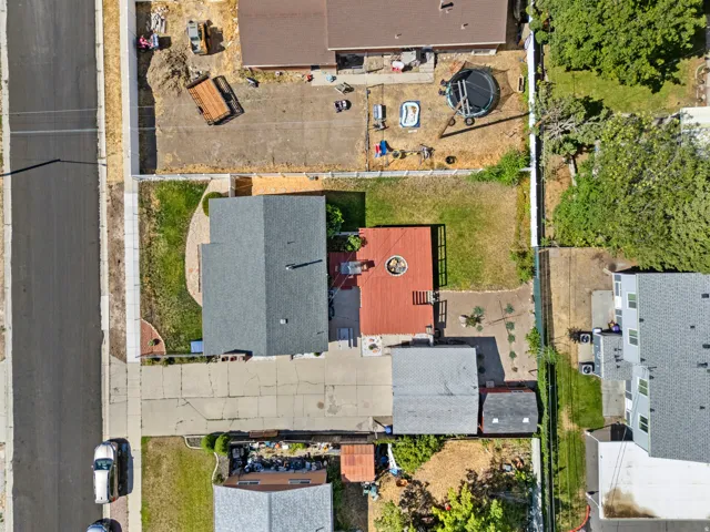 Aerial view showcasing the property's layout