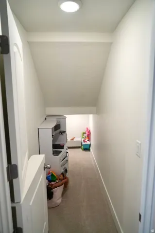 All space utilized in this house!  Under stairs storage or child play area.