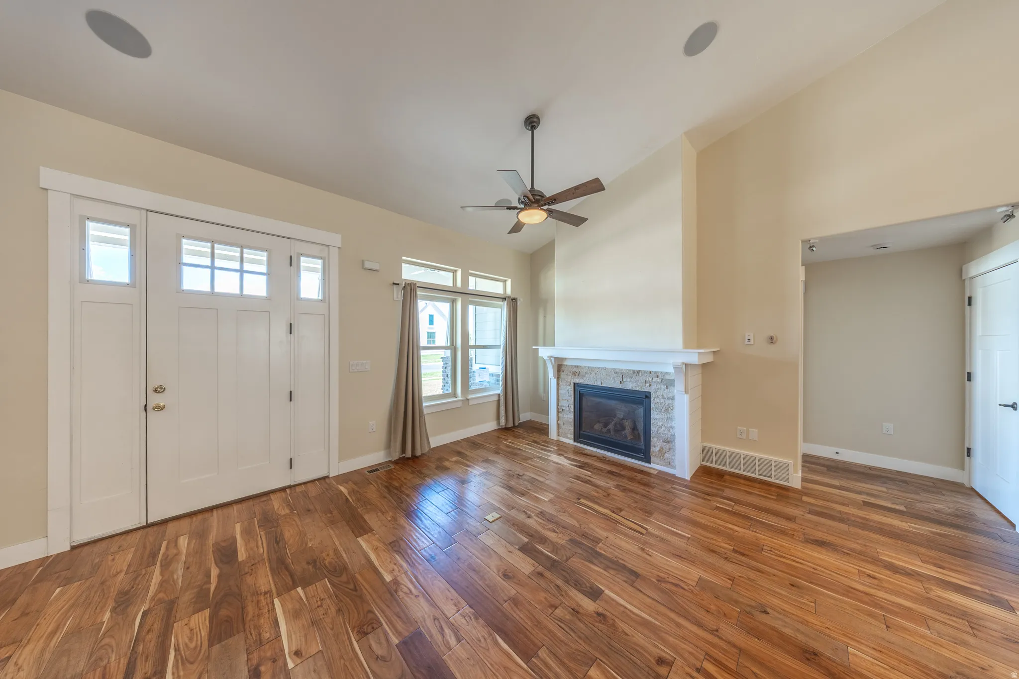 Entry into the spacious great room.