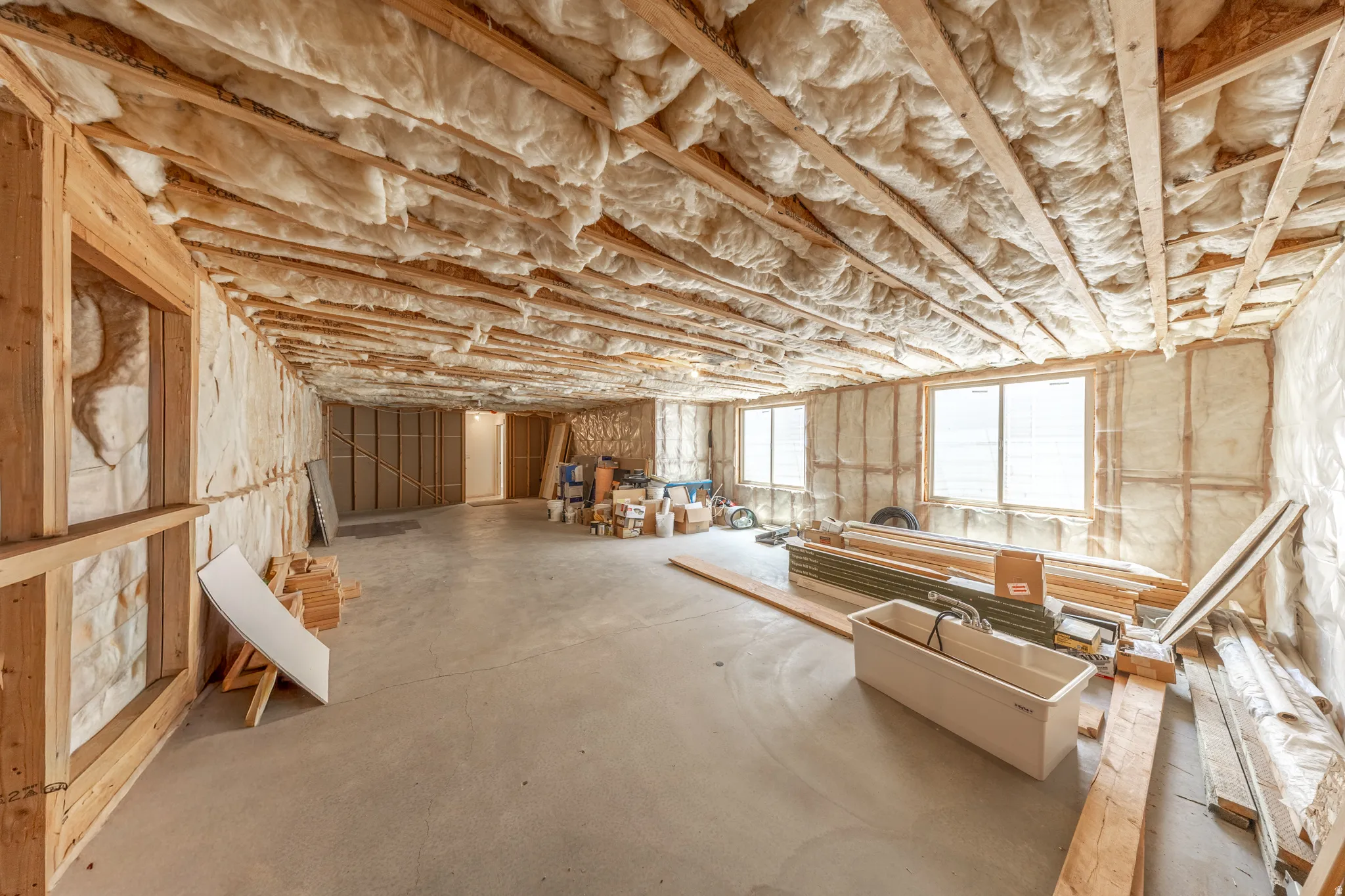 Entire basement has been framed. This space could serve as a fantastic family room.