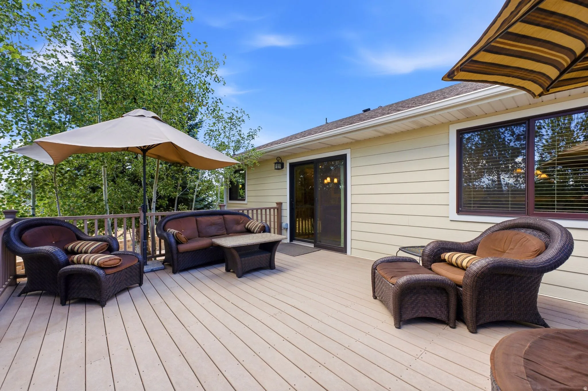 Back deck from kitchen