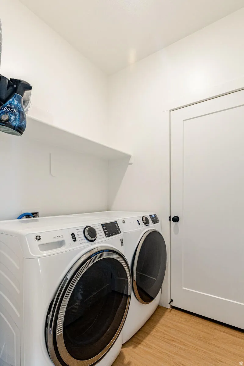 Large capacity washer and dryer included. Mechanical room behind pictured door (with storage space)