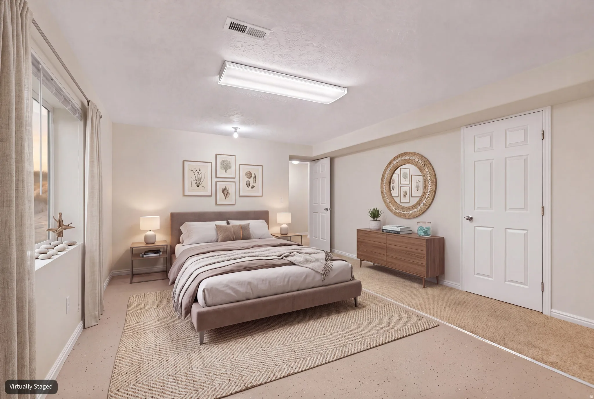 Spacious flex room (virtually staged as bedroom)