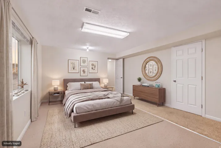 Spacious flex room (virtually staged as bedroom)
