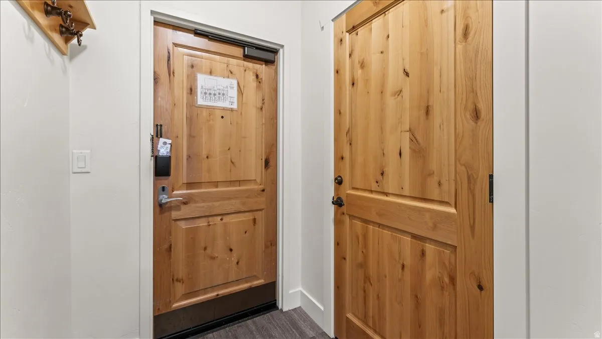 Solid wood doors featuring panel detailing