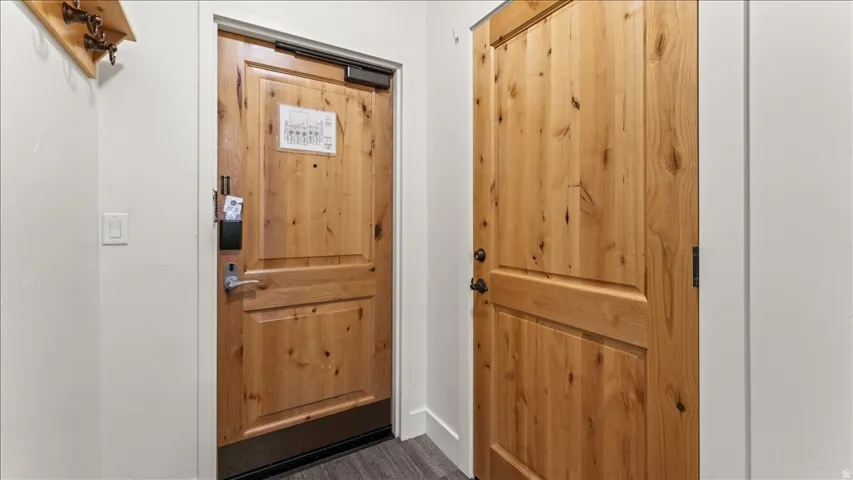 Solid wood doors featuring panel detailing