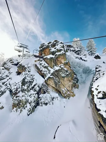 Powder Mountain ski resort in the winter.