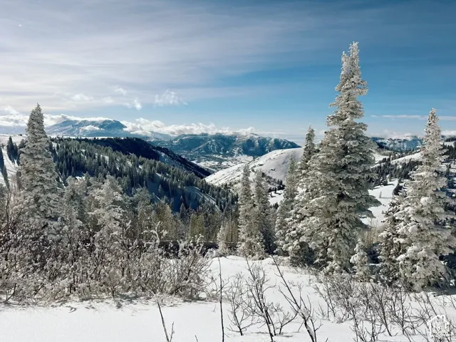 Powder Mountain ski resort in the winter.
