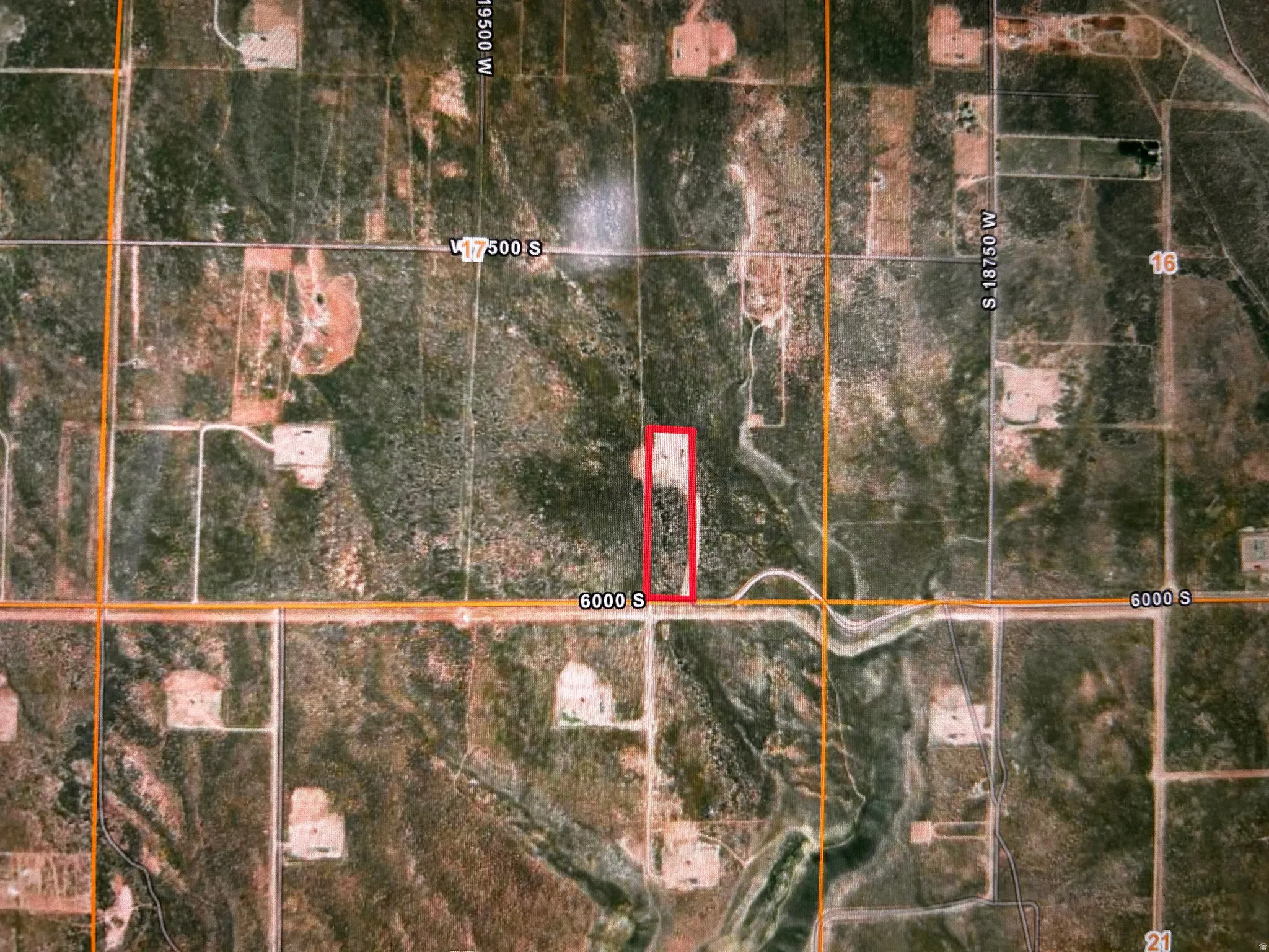 Aerial Map. Identifying the property's location and surrounding geographical features