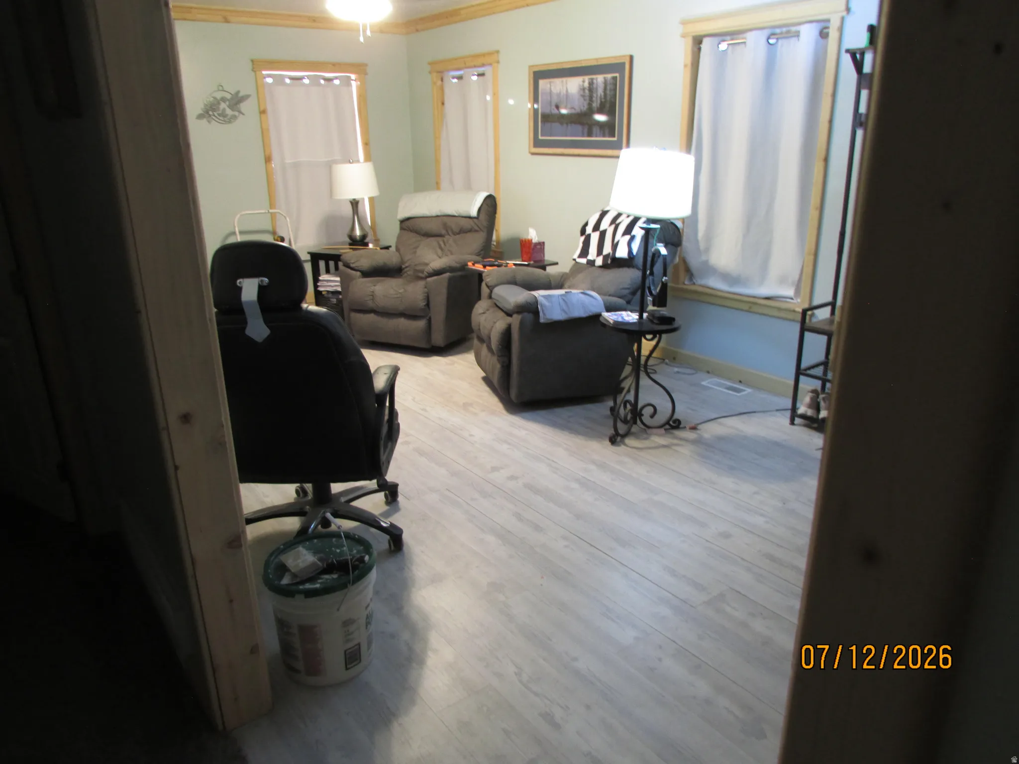 Light wood-finish flooring throughout