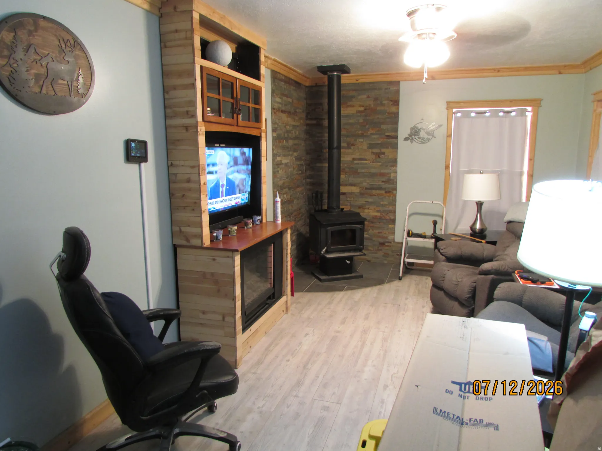 Wood-finish flooring throughout