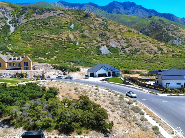 Mountainous landscape with established residential properties