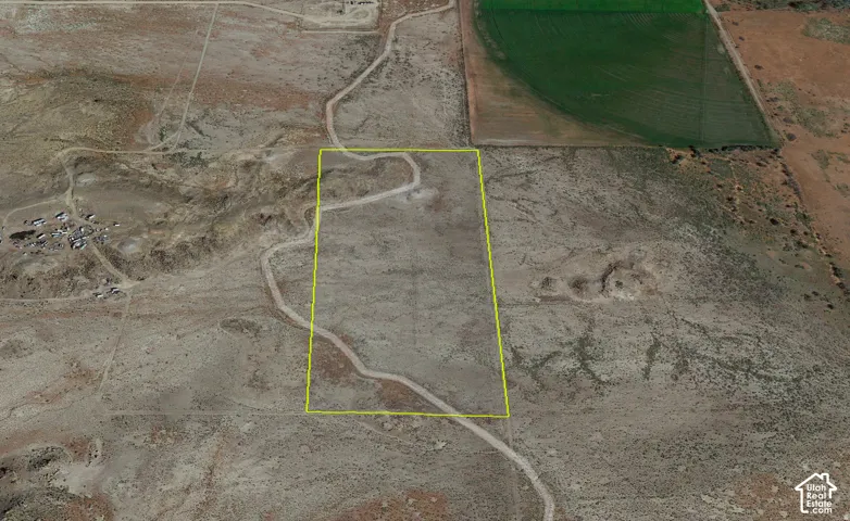 Aerial Property Boundary. Illustrating the defined perimeter of the property