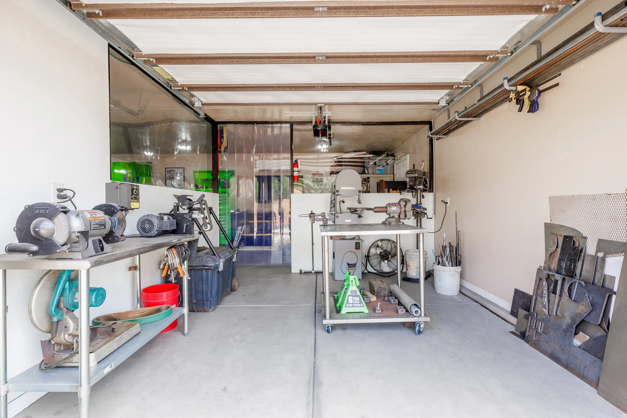 Work shop area in garage