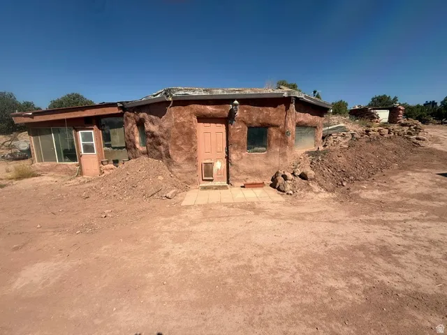 Southwestern-style exterior with textured stucco finish