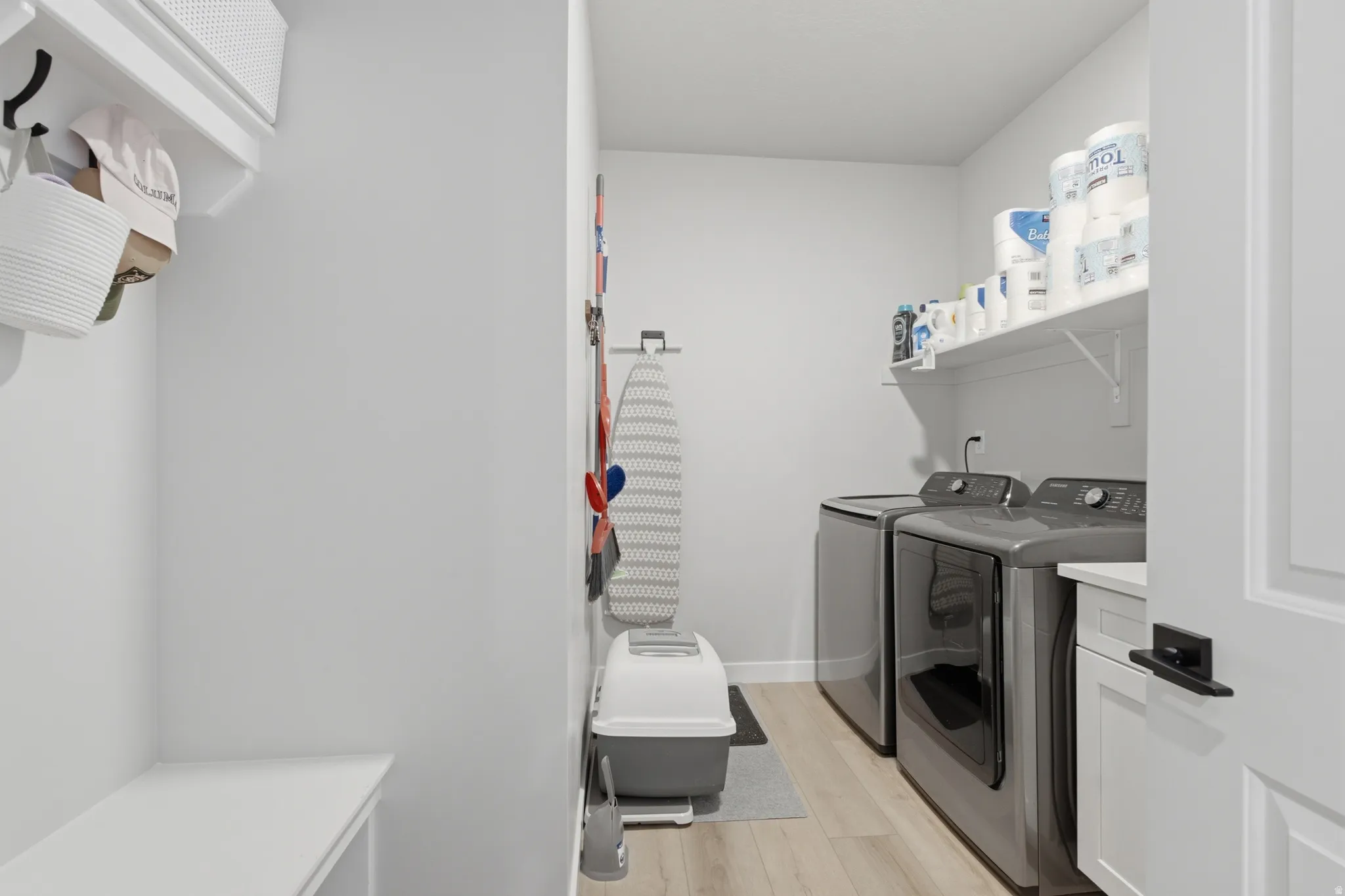Level 1 Laundry/Mud Room with built in entry bench