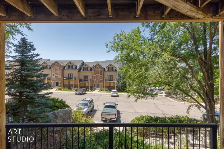 Wooded views from living room patio