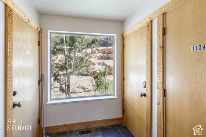 Ski/ storage closets for each unit
