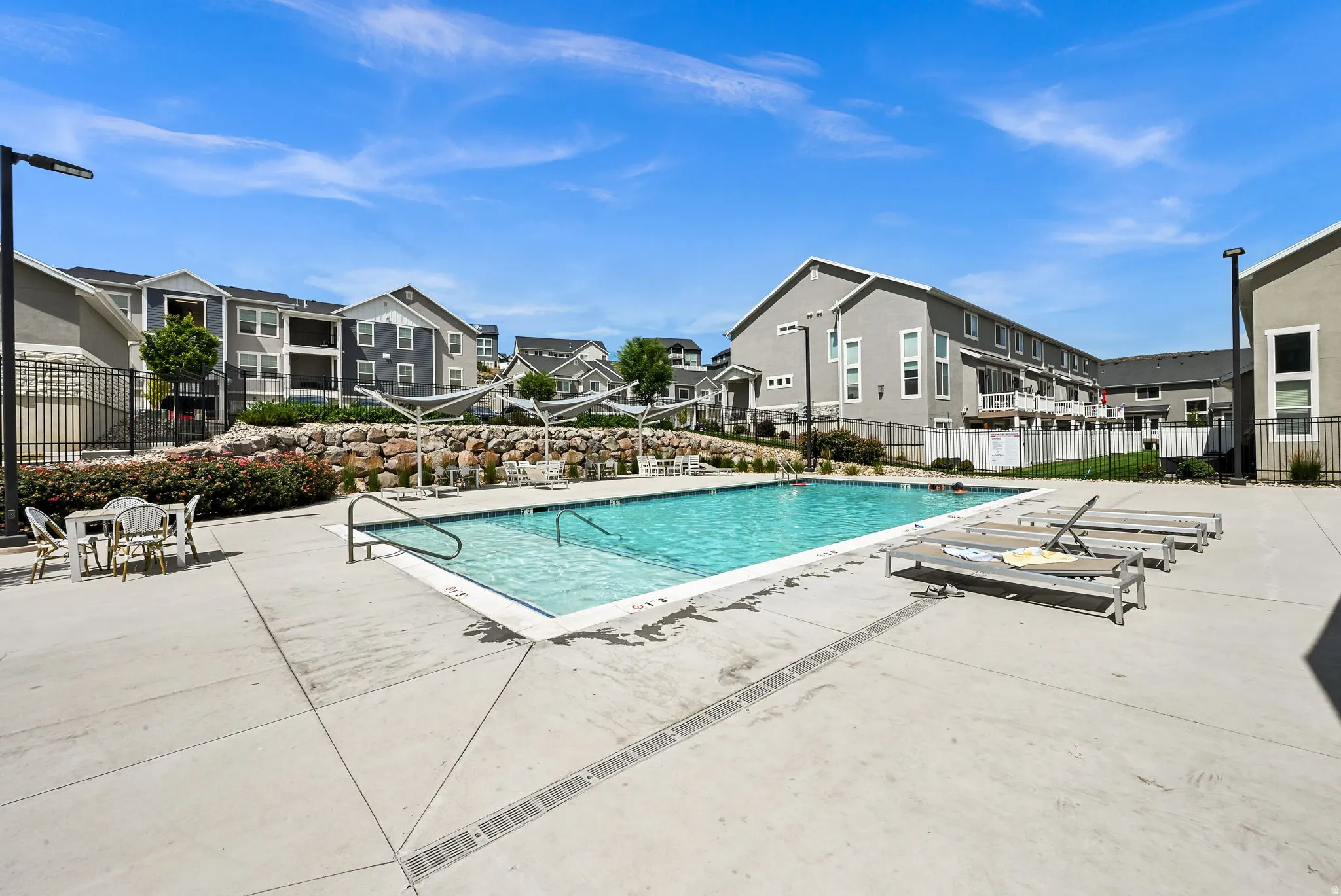 Pool located across stree