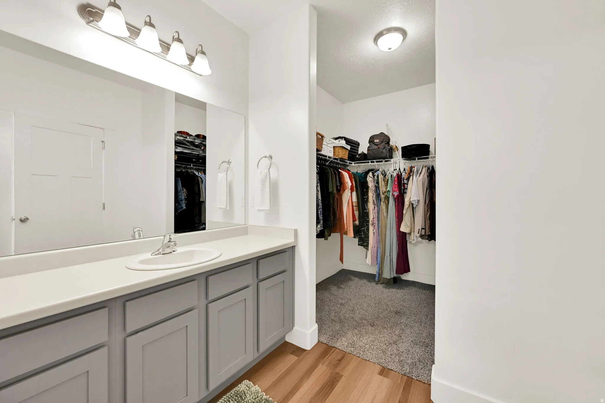 Primary Vanity and Walk-in Closet
