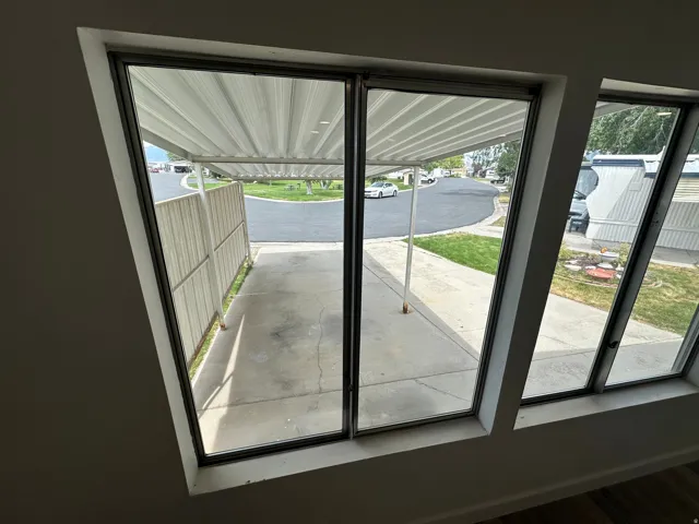 Angled window frames providing natural light