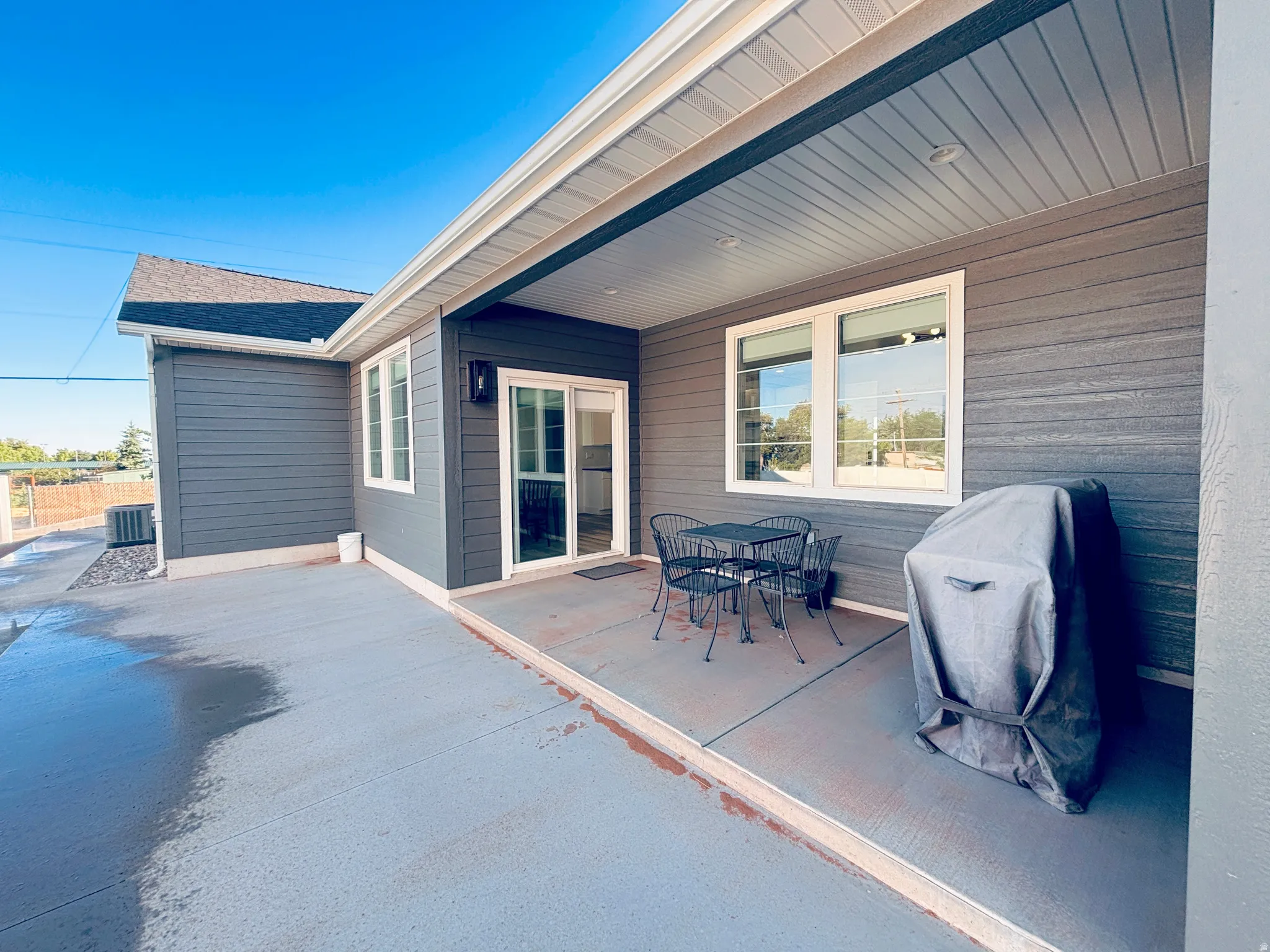 Covered patio area