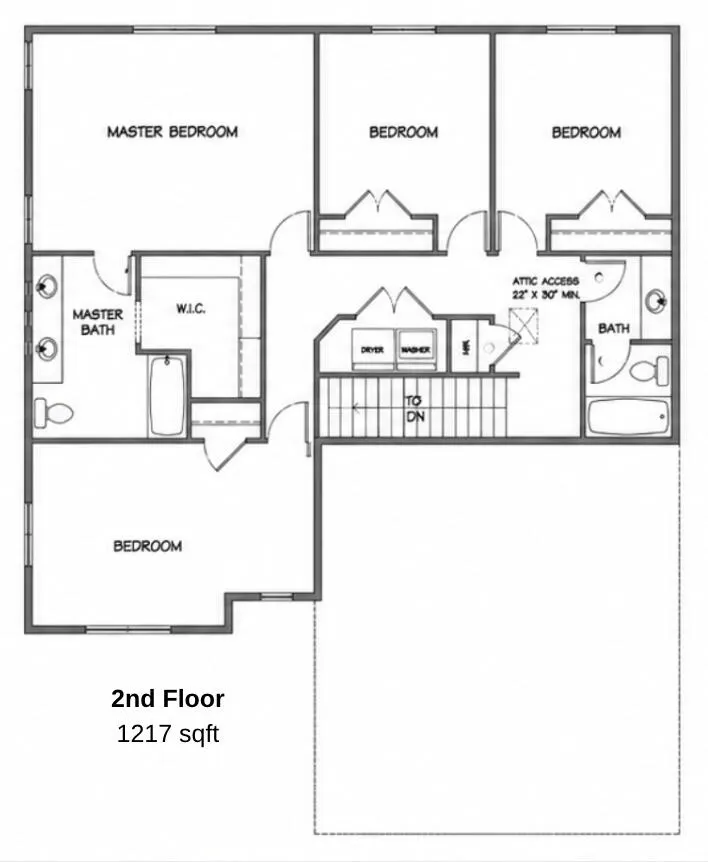 Floor plan of the 2nd story level