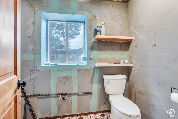 Unfinished bathroom