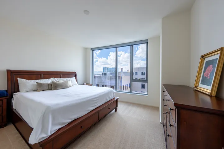 Expansive window offering abundant natural light