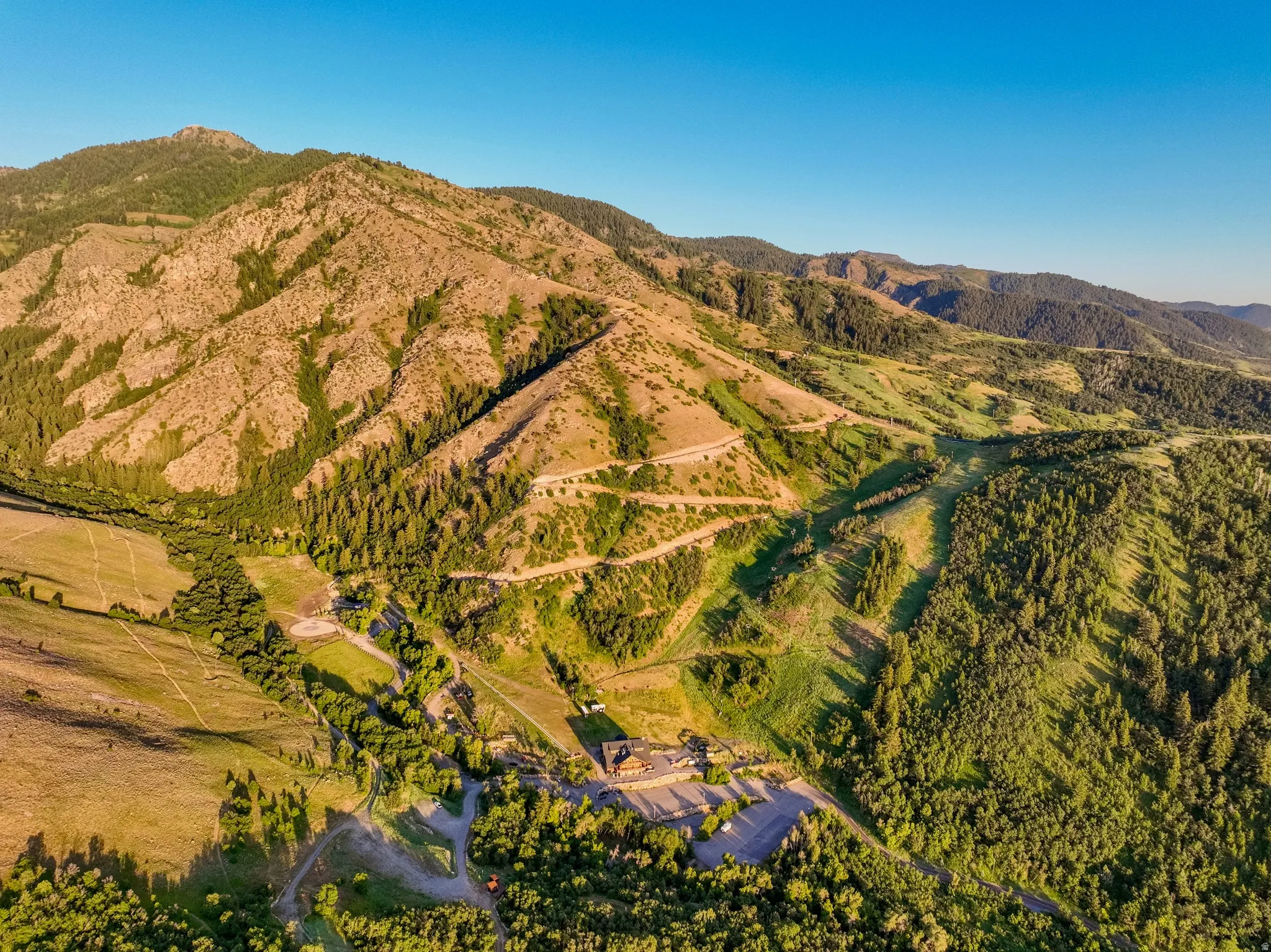 Expansive mountainous terrain featuring diverse landscapes