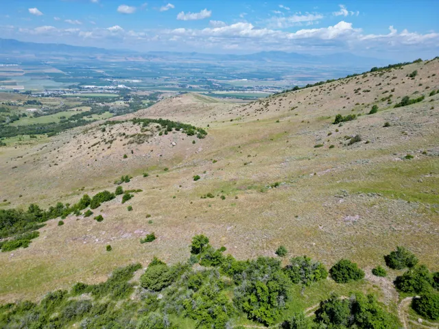 Expansive hillside parcel featuring natural vegetation and distant valley topography